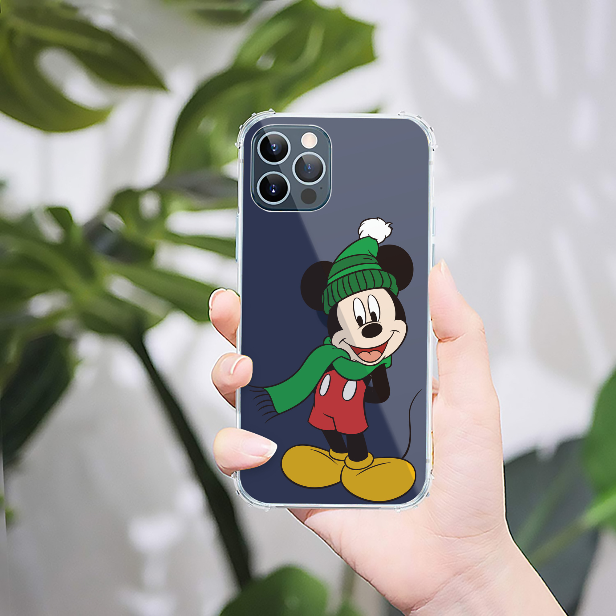 （画像用） ミッキーマウス Mickey Mouse 【iPhone 12シリーズ対応】透明スマホケース（クリアソフトケース）